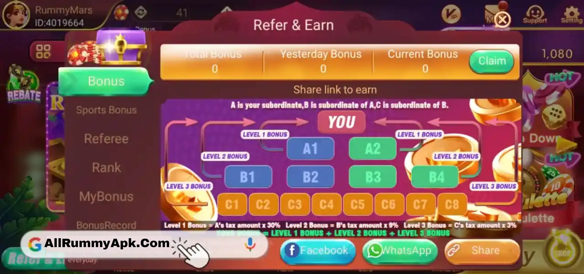 Prince Rummy Refer & Earn